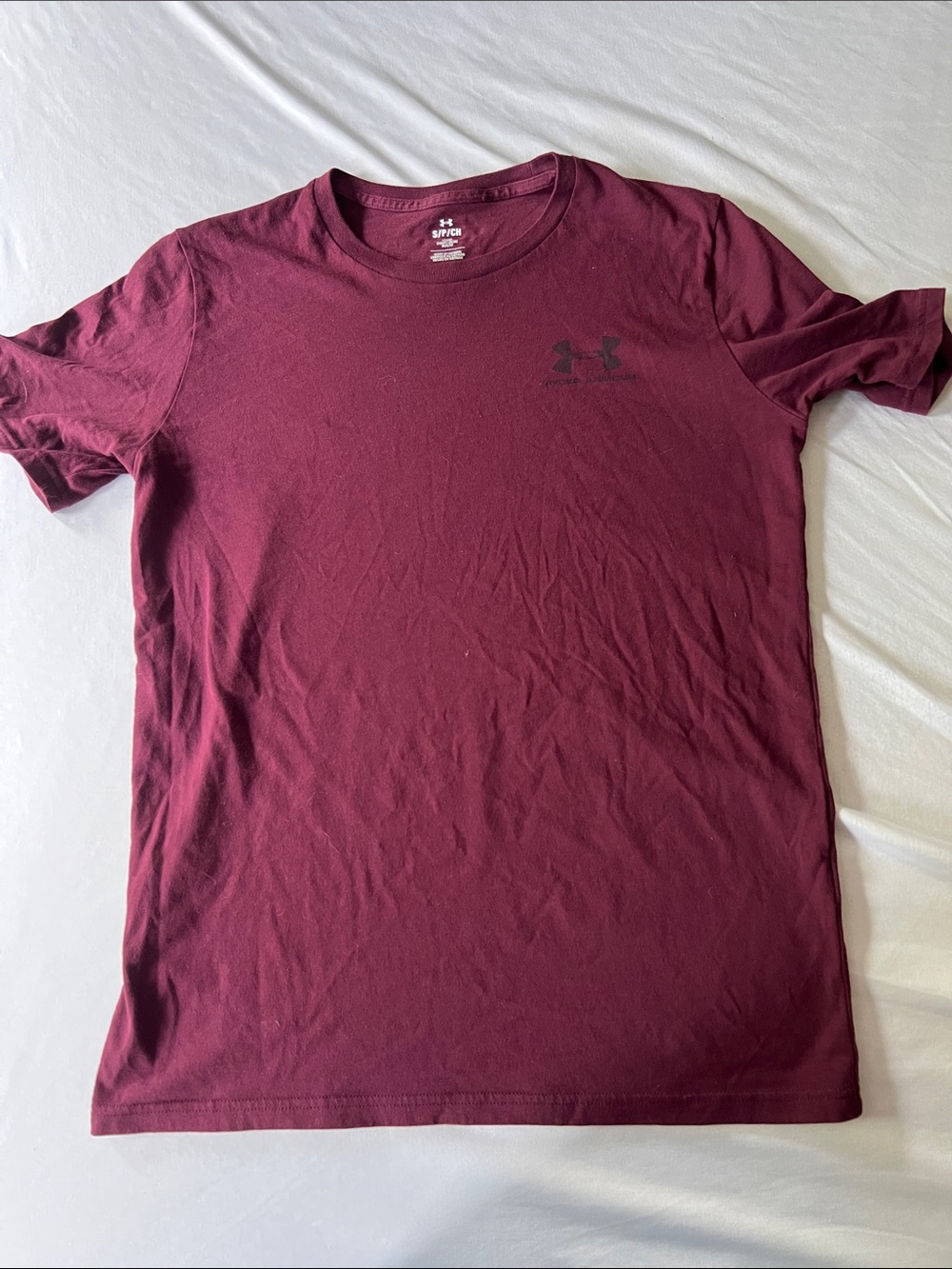 Under Armour Men’s Burgundy Short-Sleeve Crew Tee